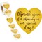 Thank You Stickers - 500-Count Wedding Favor Sticker Labels, Thank You for Sharing in Our Special Day Stickers, Heart-Shaped Sticker Roll for Baby Shower, Wedding, Birthday, Gold, 1.5 Inches Diameter